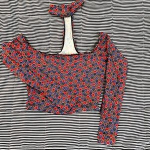 American Apparel Long Sleeve Top With Collar